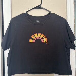 Levi's Black Tee with Vibrant Logo